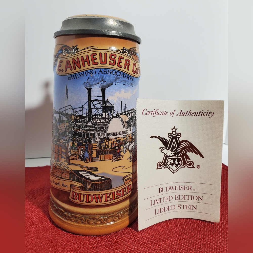 Anheuser Busch Budweiser Lidded Stein Classic Collection 1991 Edition, #607